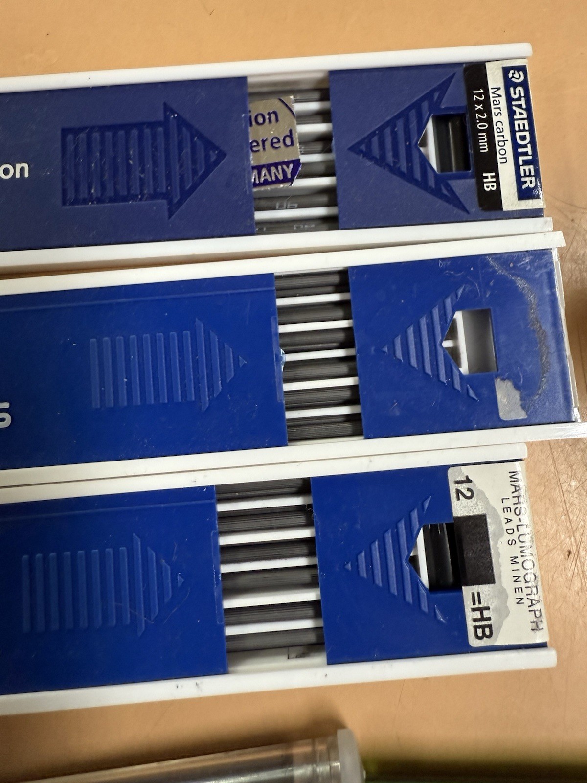 Lot Staedtler Mars Carbon Lead, 2mm, Blue Faber Castell 9065/P 9071 Sharpener
