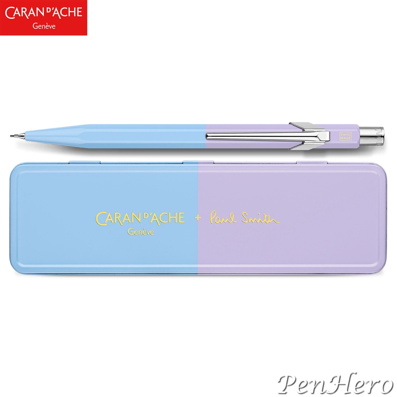 Caran d’Ache 844 PAUL SMITH Sky Blue & Lavender Limited Edition 0.5 mm Pencil