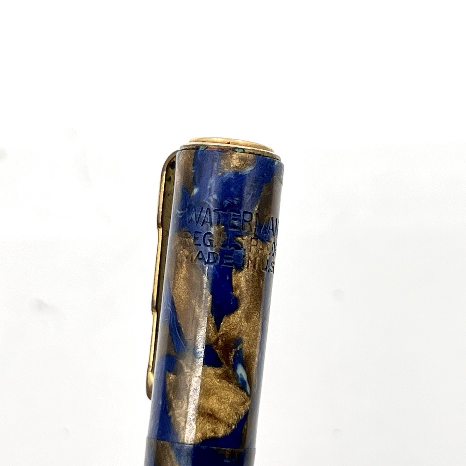 Waterman Lady Patricia Mechanical Pencil 4.25″ 1.1mm Blue Bronze Gold Trim