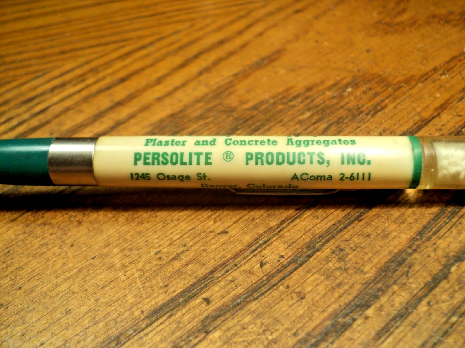 Vintage Mechanical Pencil Permalite Clear Top 6-1/18″ Long Unbranded Cracked