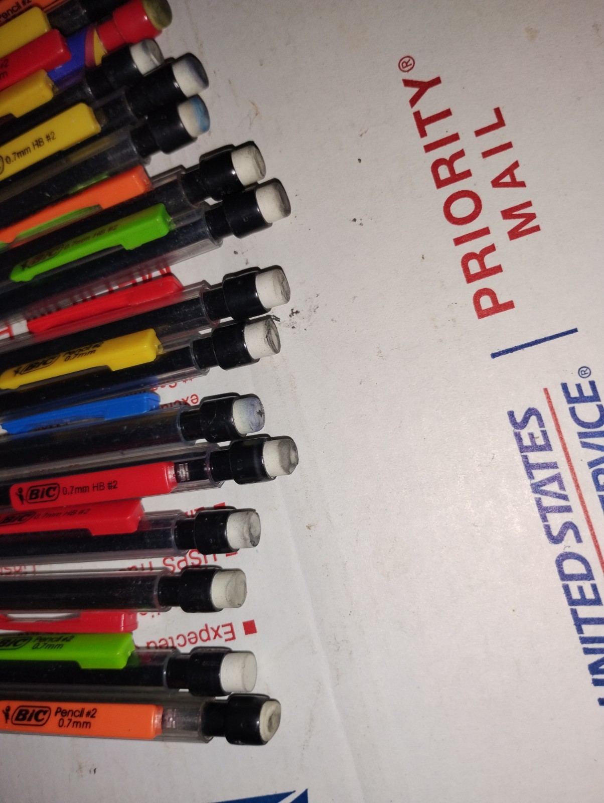 Lot of 16 BIC Mechanical Pencils 0.7mm #2 Assorted Colors
