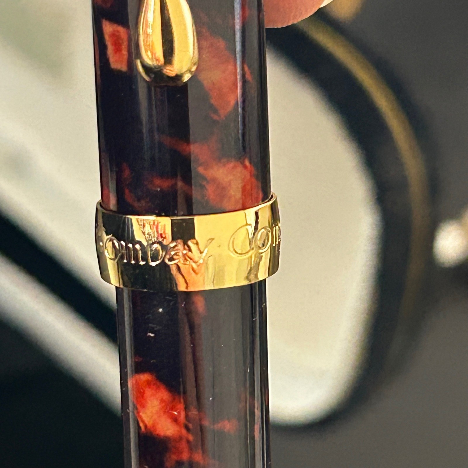 Vintage 1998 The Bombay Company Tortoiseshell Mechanical Pencil with Case Gold