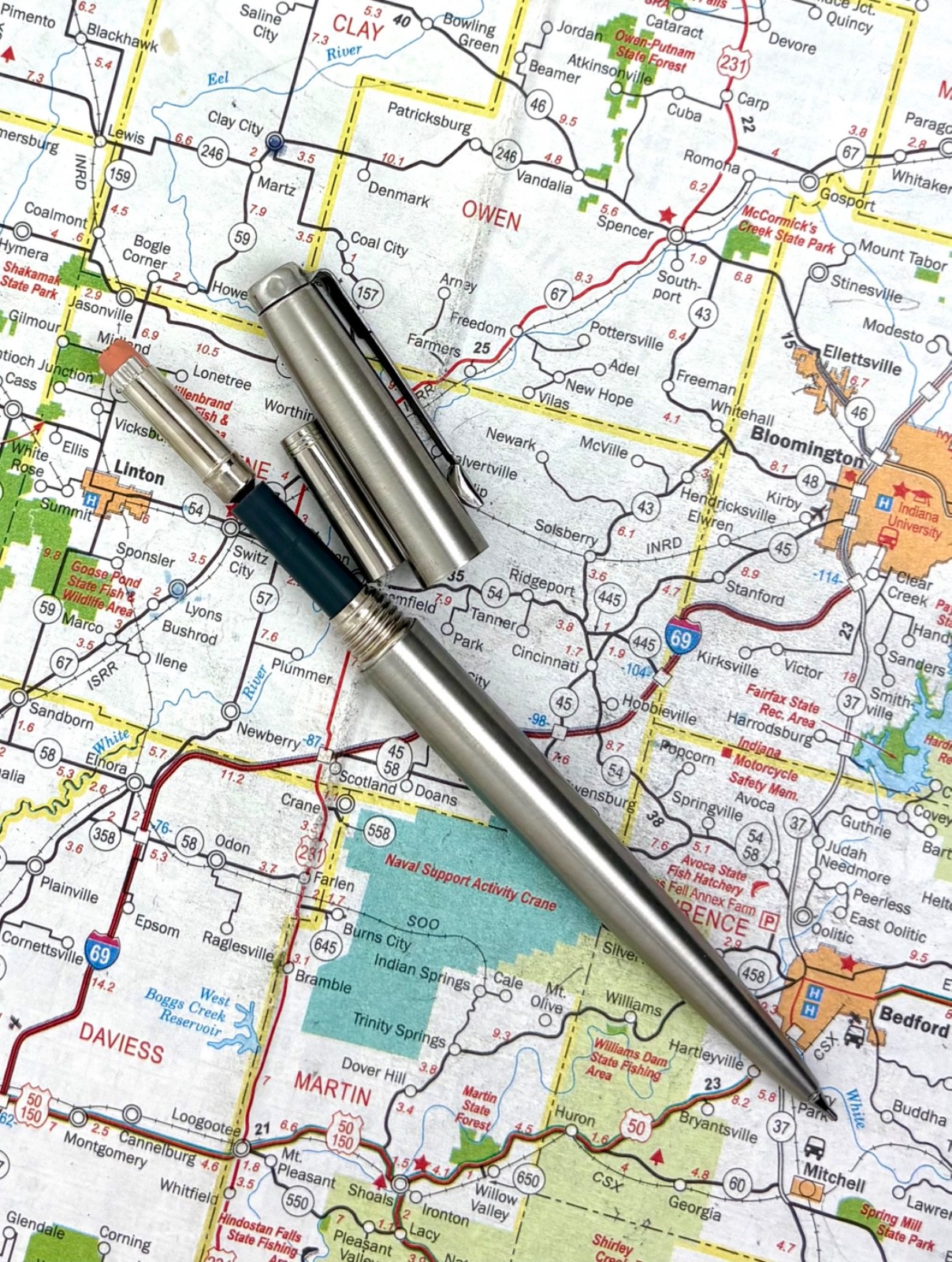 Parker Vintage Stainless Steel Jotter (“flighter”) 0.5mm Pencil – working