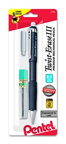 Twist-Erase III Mechanical Pencil, (0.7mm) Medium Line, with Lead and Eraser