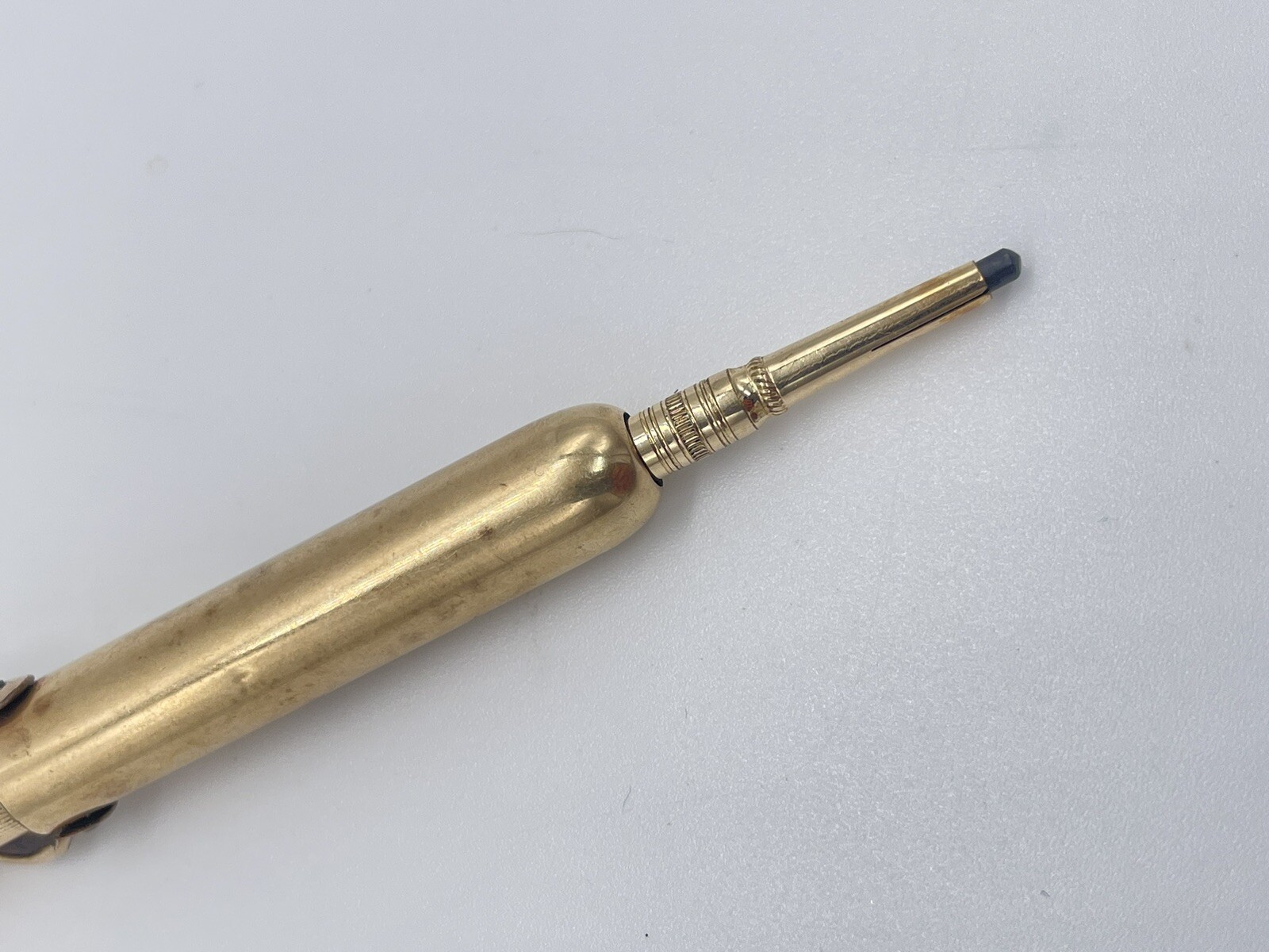 Antique W S Hicks NY 10k Yellow Gold Plate Propelling Chatelaine Pencil Works