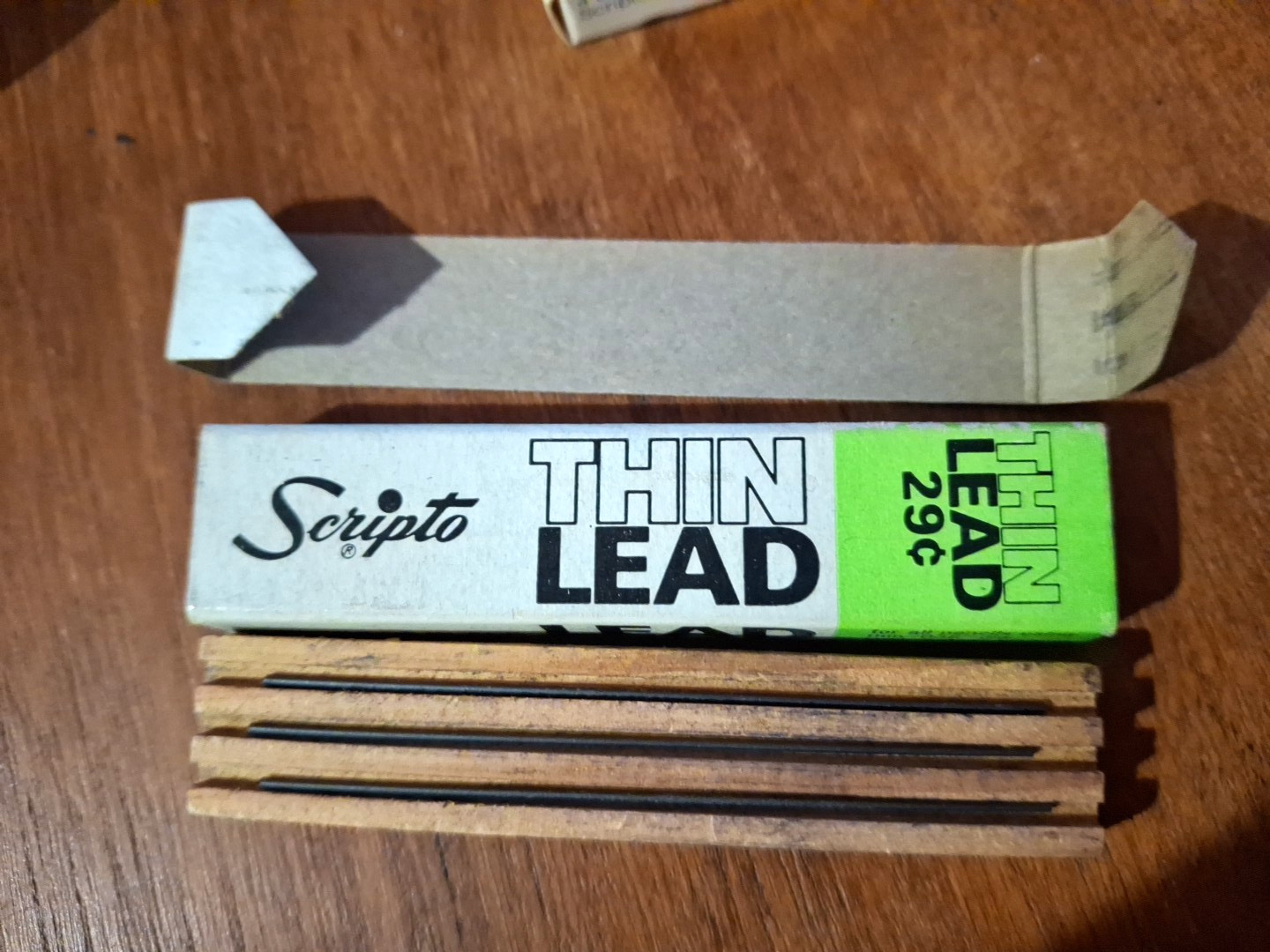 Vintage Scripto 3 Long Black Lead Boxes 430HB 1 Thin Lead 840HB and Erasers