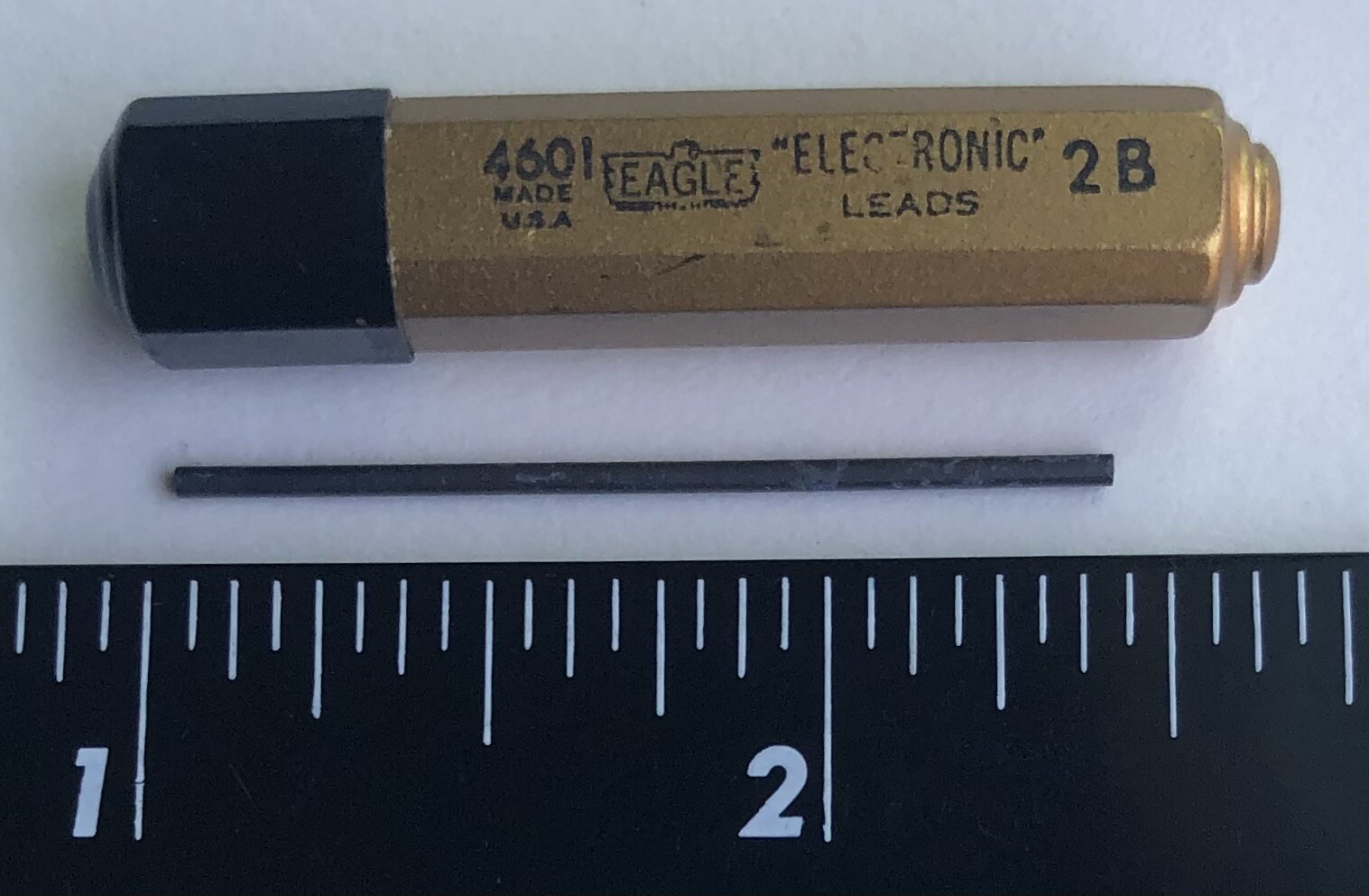 Vintage EAGLE ELECTRONIC Mechanical Pencil Leads 2B Black 1.18mm NOS 24pk USA