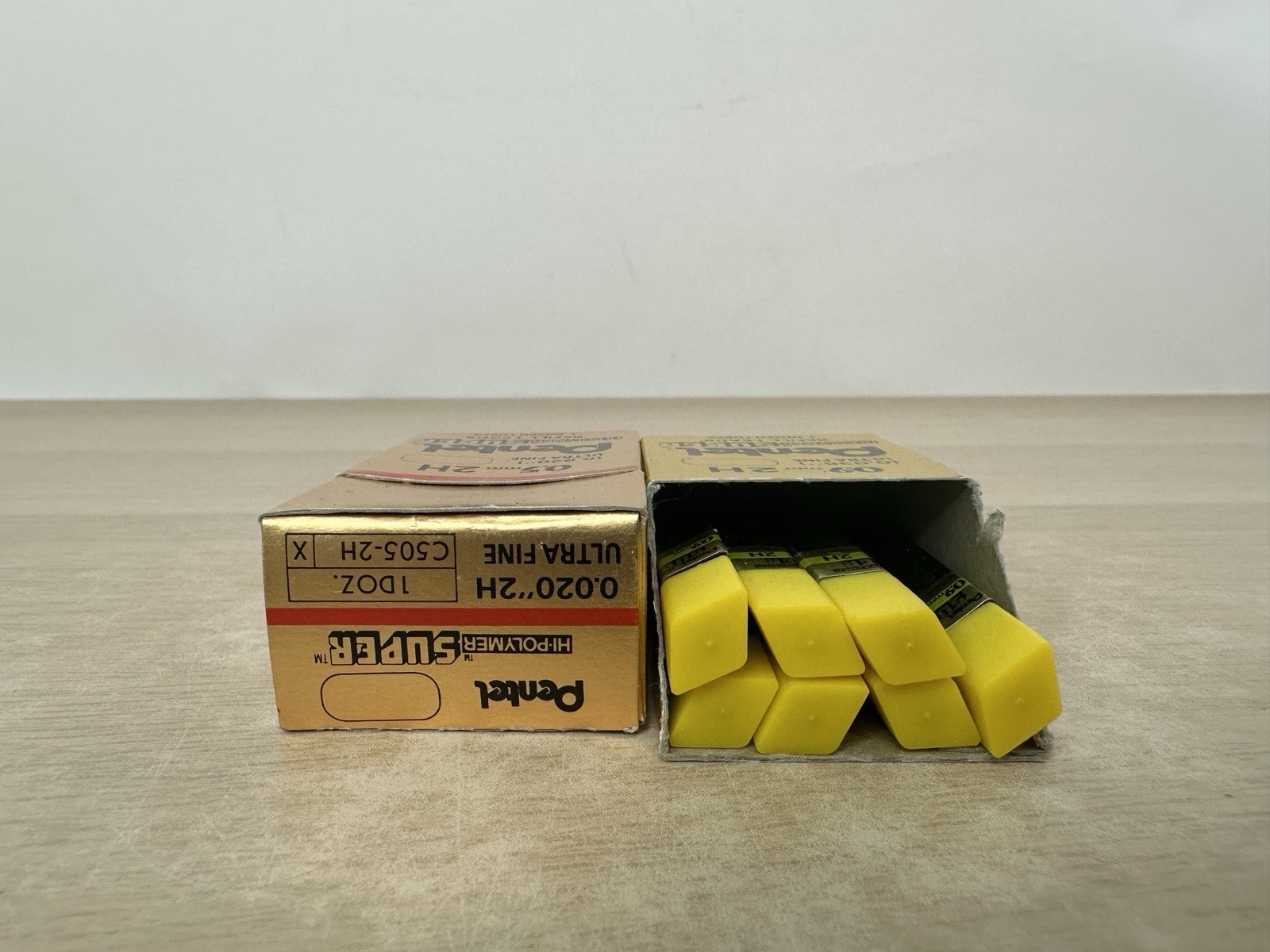 Vintage Pentel Super Refill Leads 0 .5mm 2H 0.020” Ultra Fine & 0.9mm 2H 0.036”