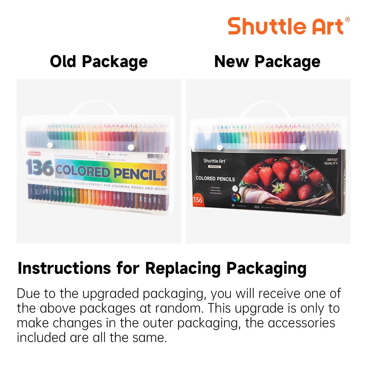 Shuttle Art 136 Color Pencils for Adult 1 Count (Pack of 136), 136 colour