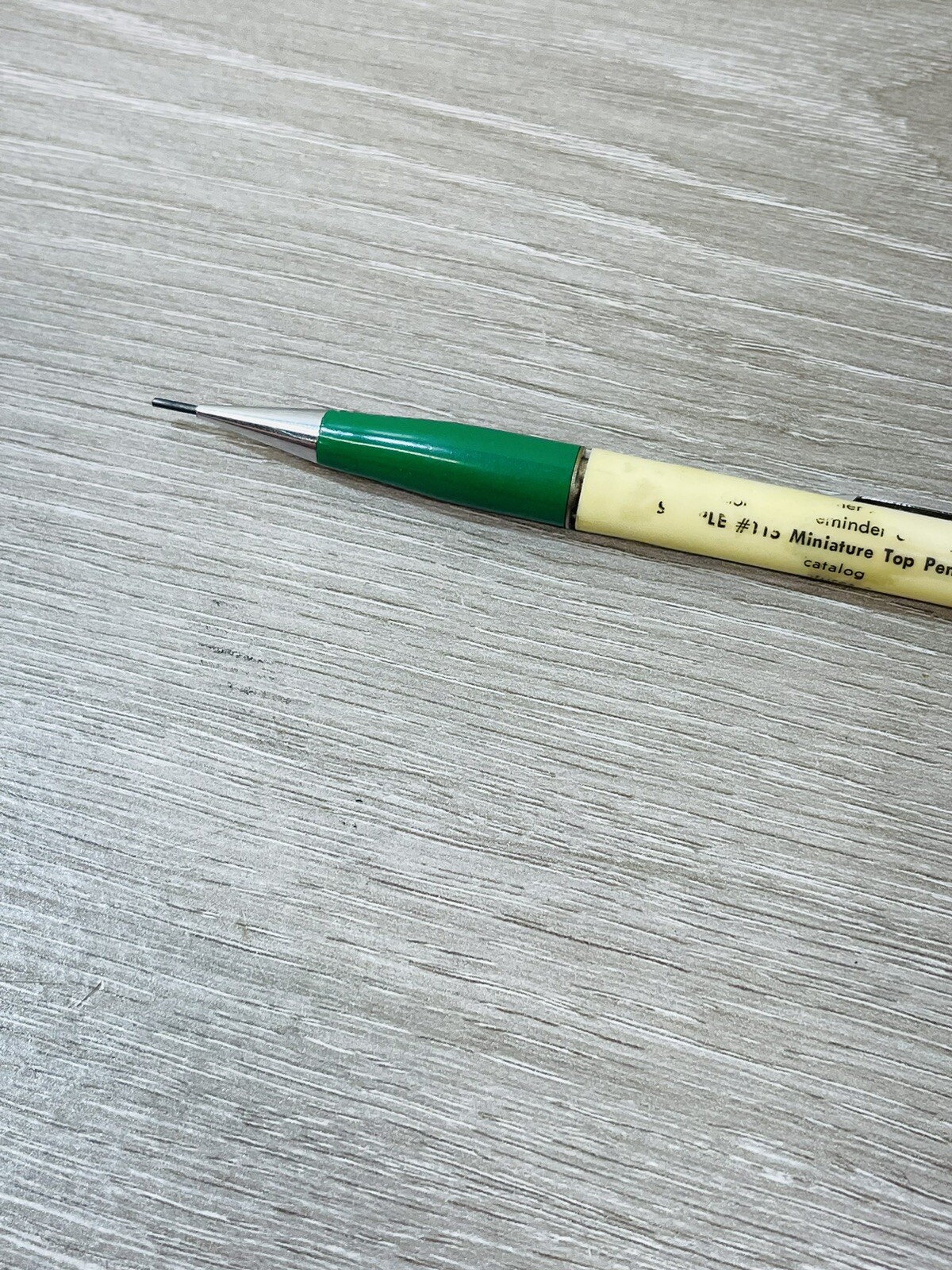 Vintage Ritepoint Mechanical Pencil Bowling Pin Sample #115 Display Top