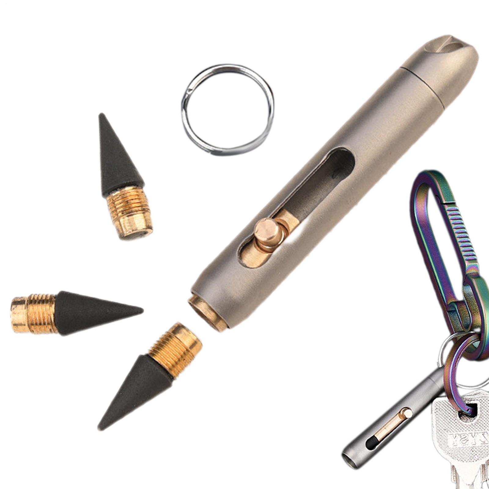 Eternal Pencil Mini Titanium Alloy Everlasting Pencil Portable Outdoor Tool