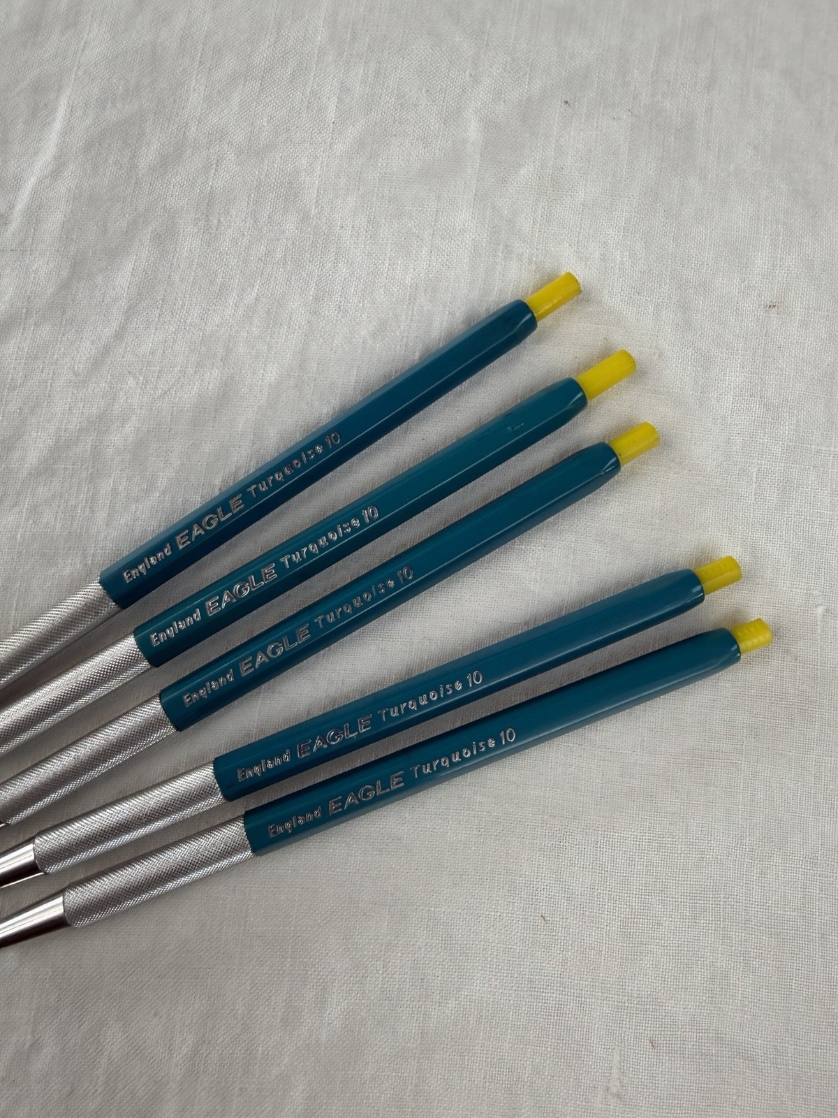 Vintage Eagle Turquoise 10 Mechanical Clutch Lead Drafting Pencils England LOT