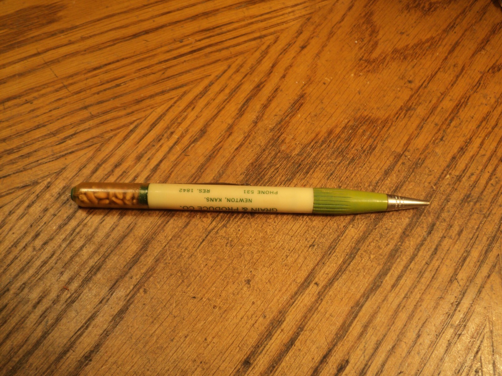 Vintage Ritepoint Mechanical Pencil Co-Operative Grain Supply 5-15/16 Wheat Top