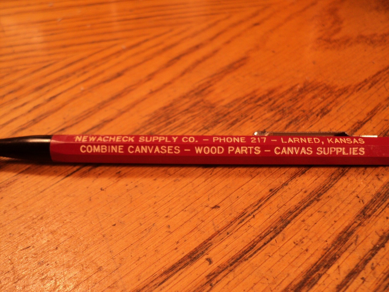 Vintage Autopoint Mechanical Pencil Newcheck Supply Co Canvas Larned Kansas