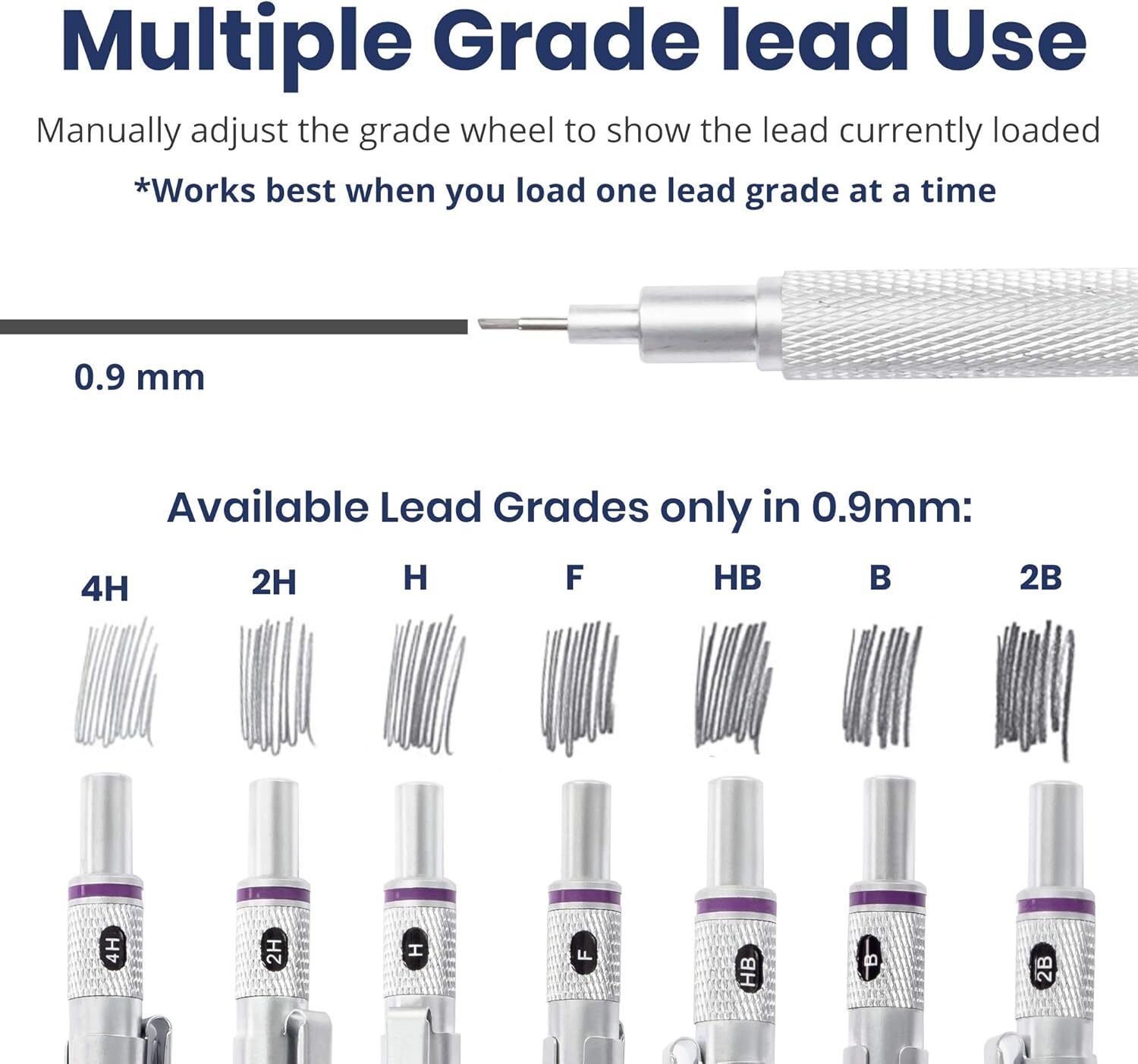 Pacific Arc Chromograph Mechanical Pencil .9 mm Silver Barrel Adjustable