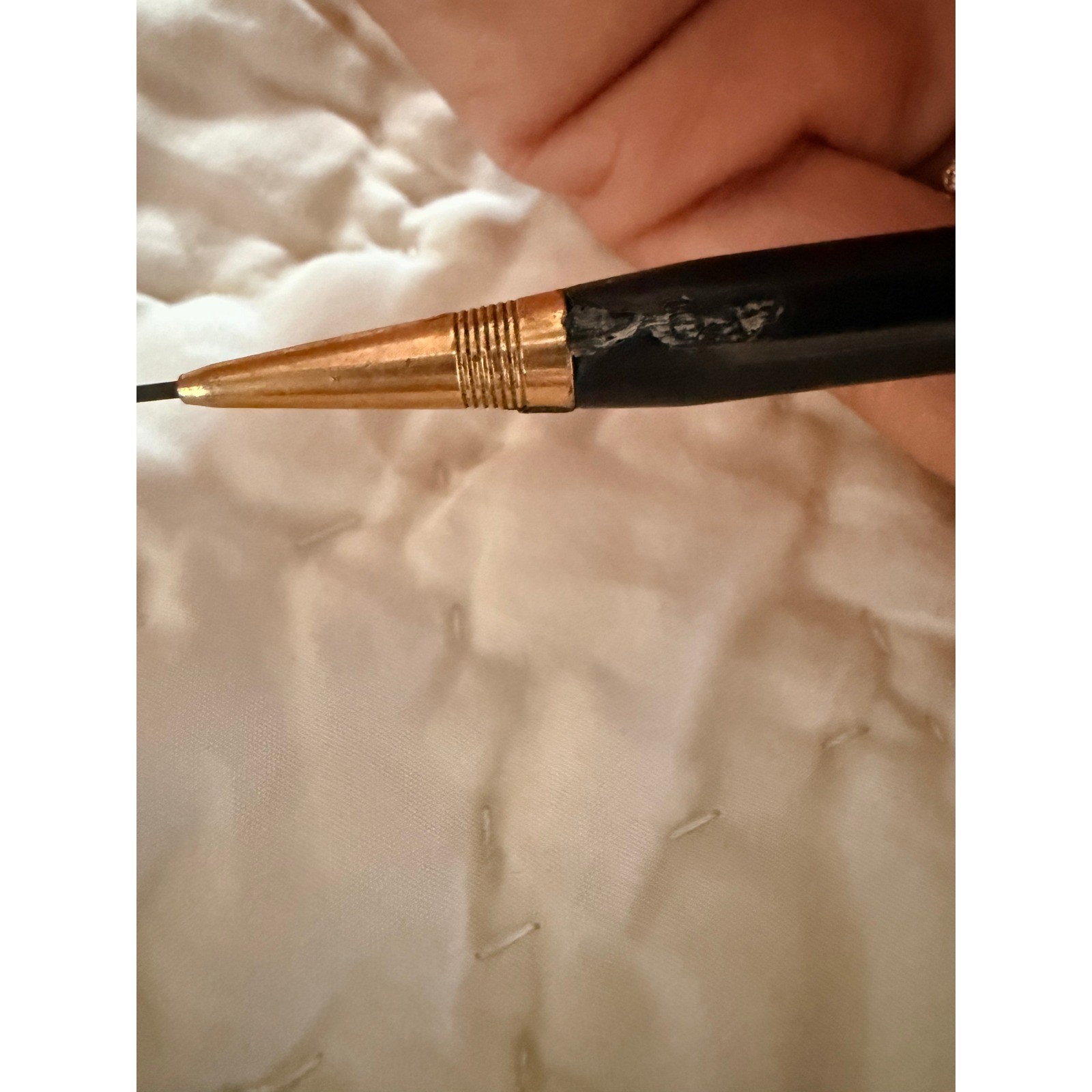 Vintage Mechanical Pencil Telescoping Metal Pencil and Black Gold Tone Pencil
