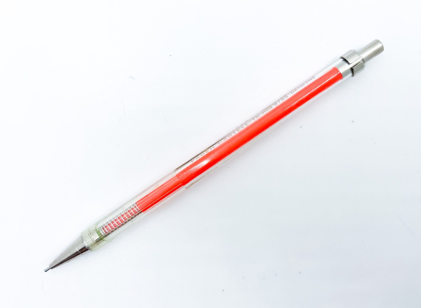 NOS A W Faber Castell TK Fine 9755 Mechanical Pencil Sliding Orange Translucent
