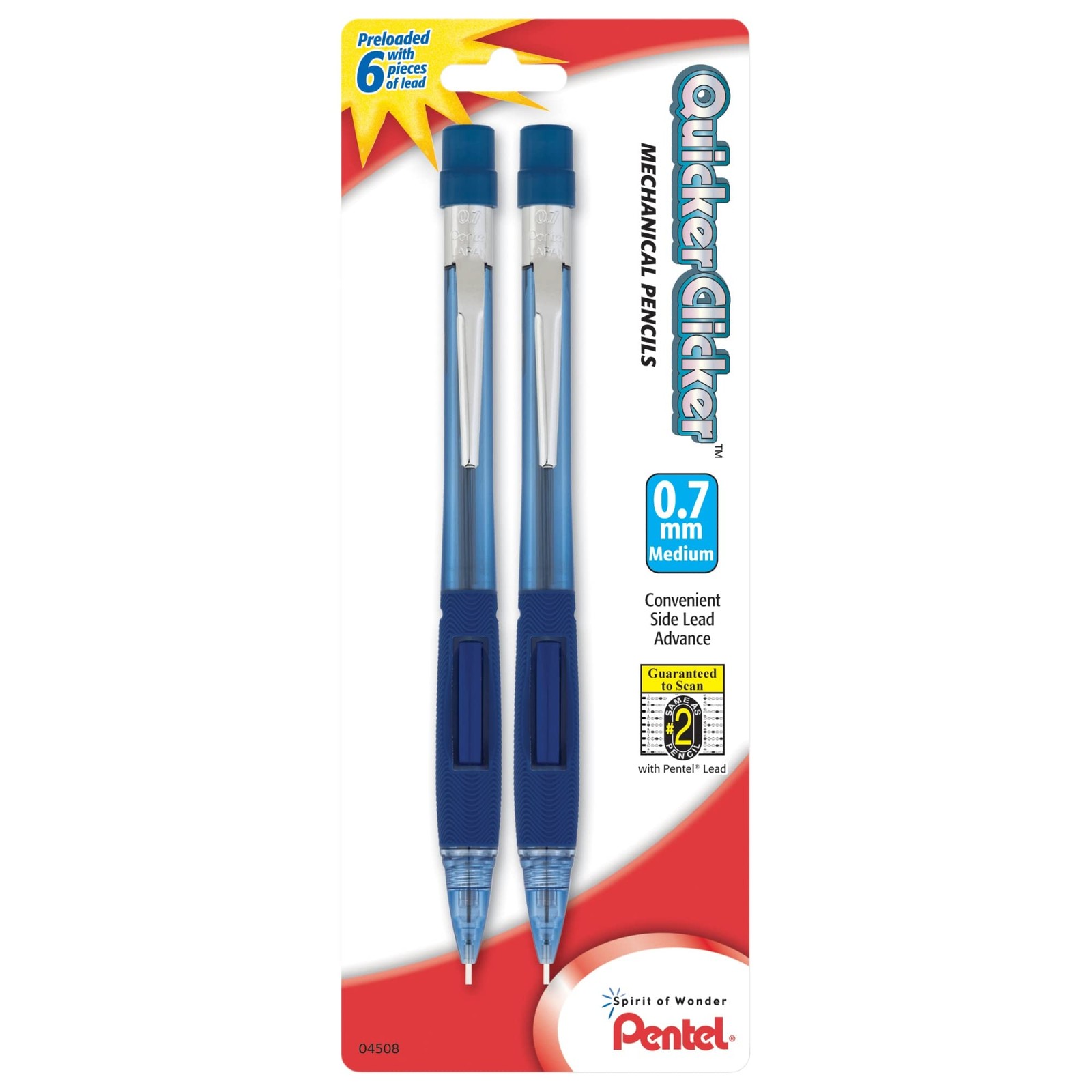 Pentel Quicker Clicker Mechanical 1 Count (Pack of 1), Blue and Purple