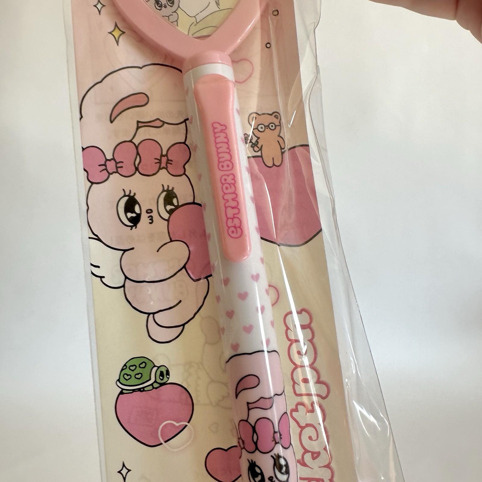 Esther Bunny Hear Locket Pen Mechanical PENCIL New Esther Kim Kawaii Japan Pink