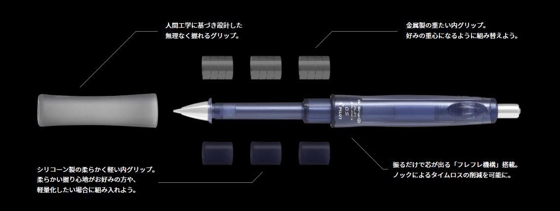 Pilot Mechanical pen doctor grip CL play balance 0.5 clear navy