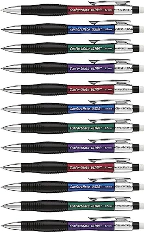 Paper Mate Comfort Mate Ultra Mechanical Pencils, 0.7mm HB #2 Lead, 12 .7MM