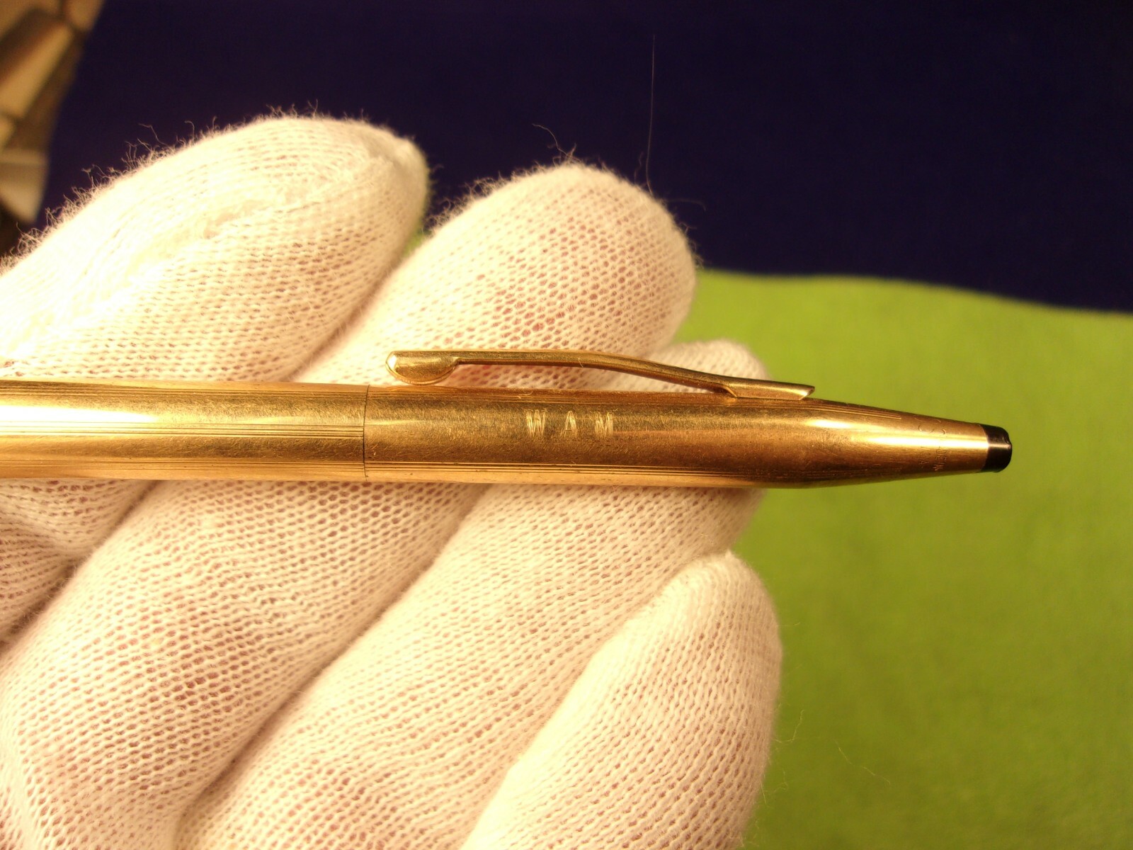 EXCELLENT OLDER VTG ROSE GOLD FILLED “CROSS” MECHANICAL PENCIL “WAM” MONOGRAM
