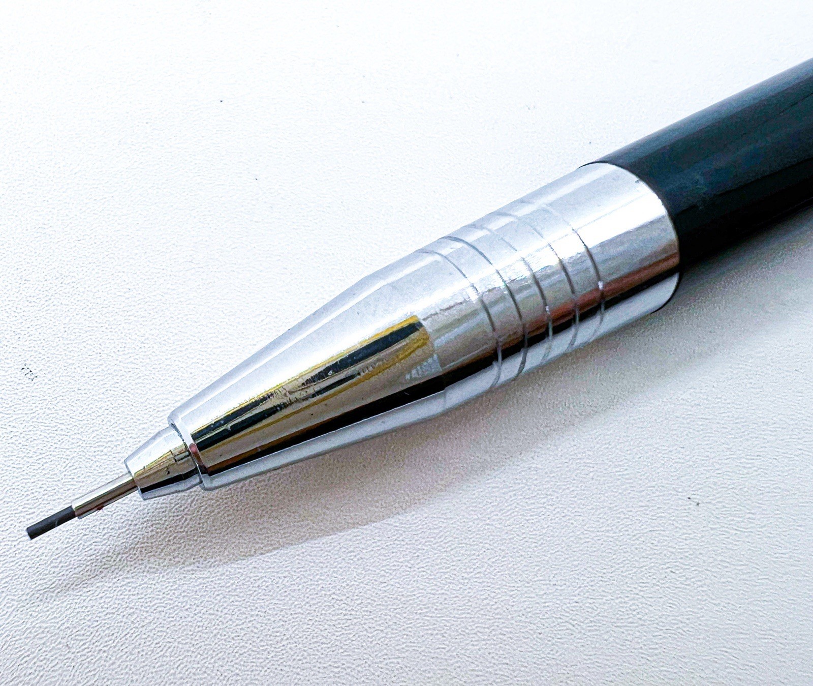 Platinum Double Push Knock Mechanical Pencil Retractable Side Click Black