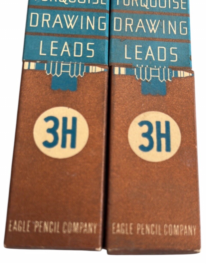 Vtg EAGLE Turquoise Pencil Drawing Leads~3H #2375~x2 Pkgs~6 In Each~total 12