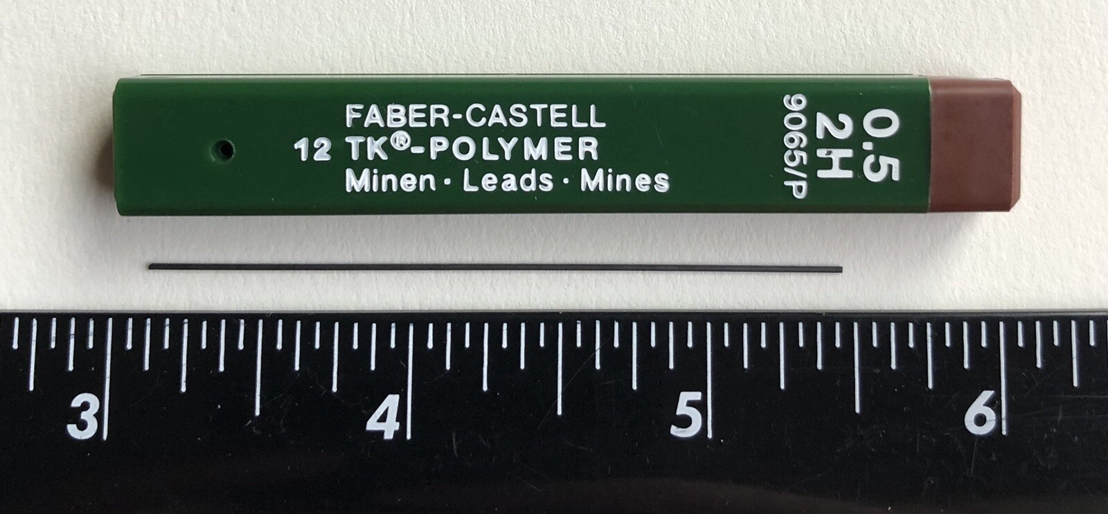 Vintage Faber-Castell TK-POLYMER .5mm Mechanical Pencil Lead 2H 9065/P 12 Sticks