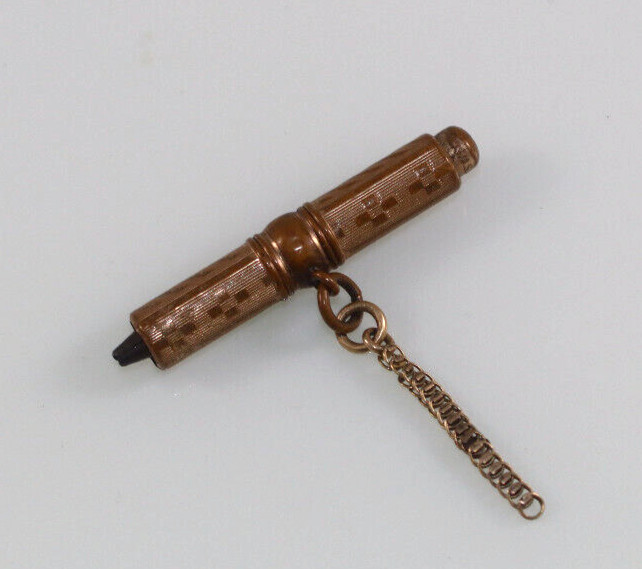 Antique Victorian Mini Mechanical Watch key with chain part