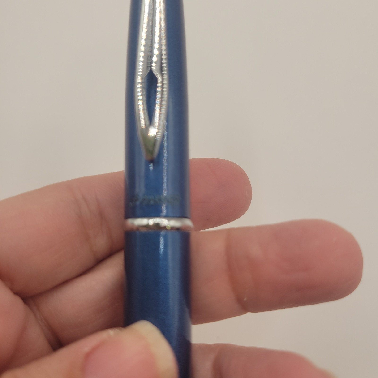 Vintage Parker Blue Chrome Silver Mechanical Pencil Works