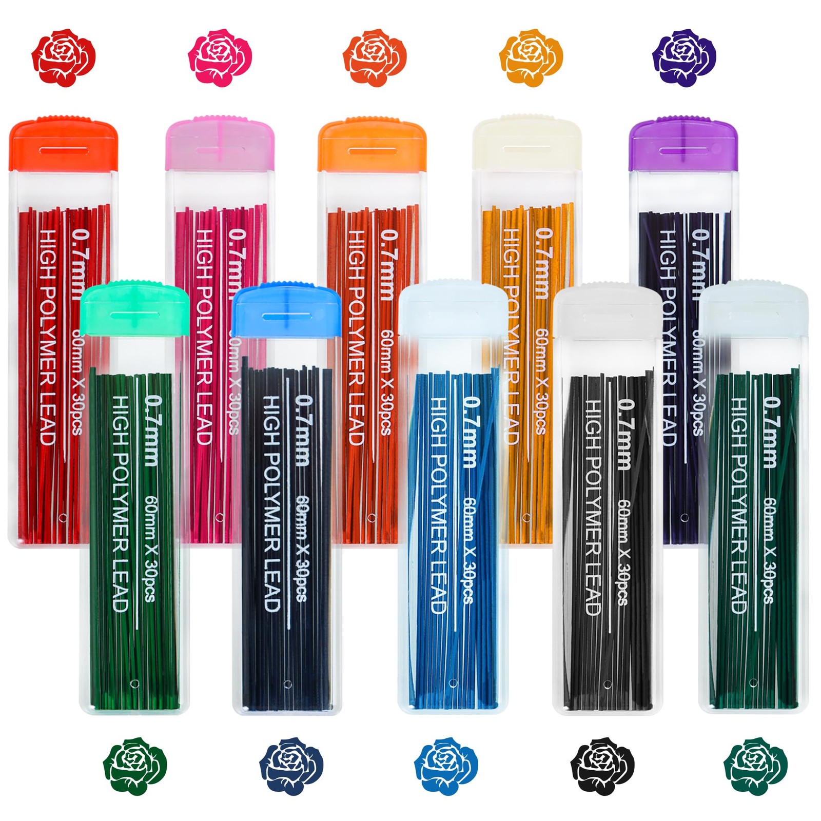 10 Color Lead Refills 300 Pieces Pencil Lead Refill Colored Mechanical Pencil.