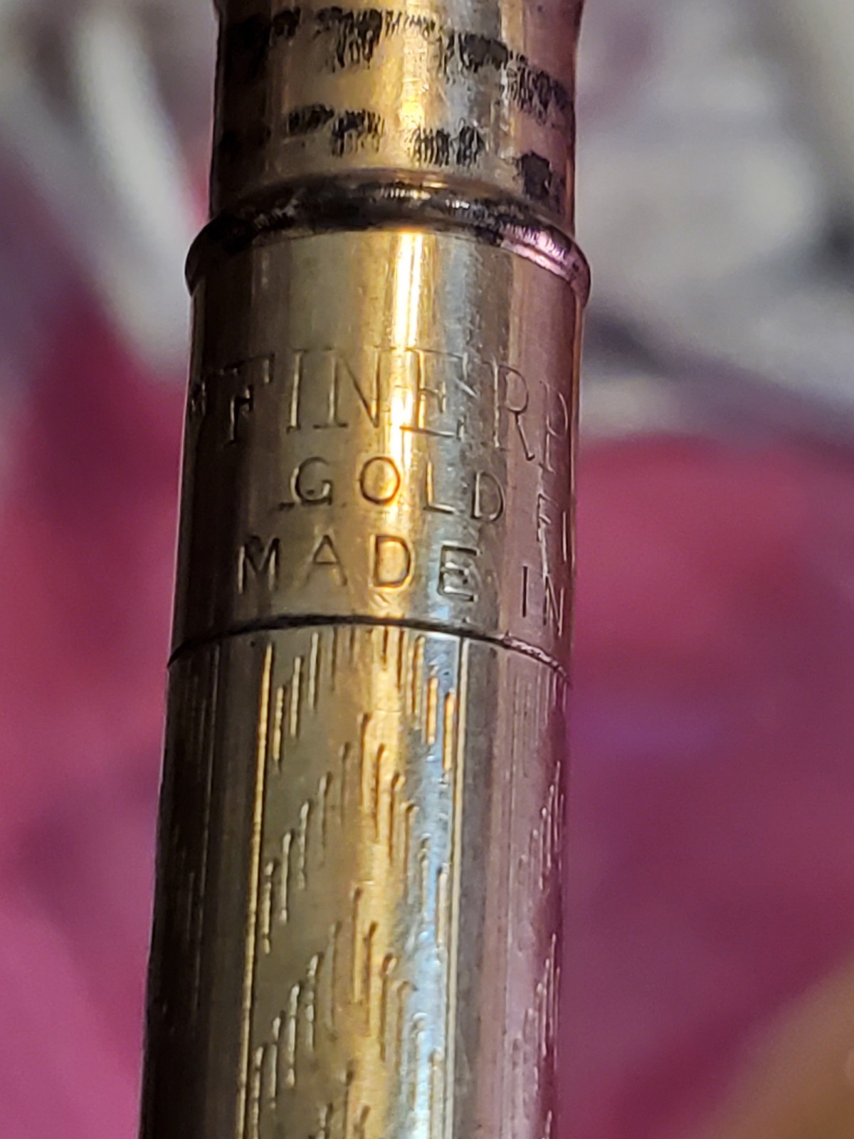 Vintage HUTCHEON 1920’s Twist Mechanical Pencil Gold-Filled with Lead and Loop