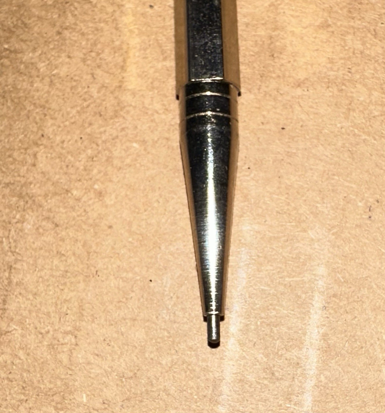 Vintage Magnetic Hexagon Chrome-Plated Mechanical Pencil 4.4″