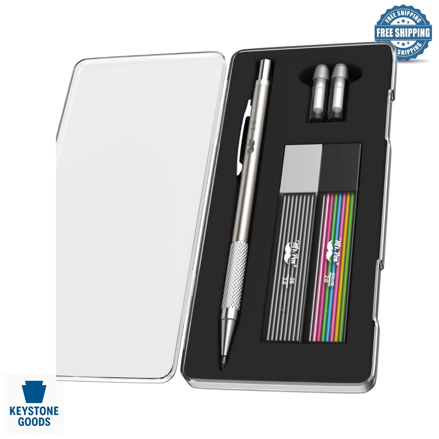 All Metal 2.0mm Mechanical Drafting & Drawing Pencil Set