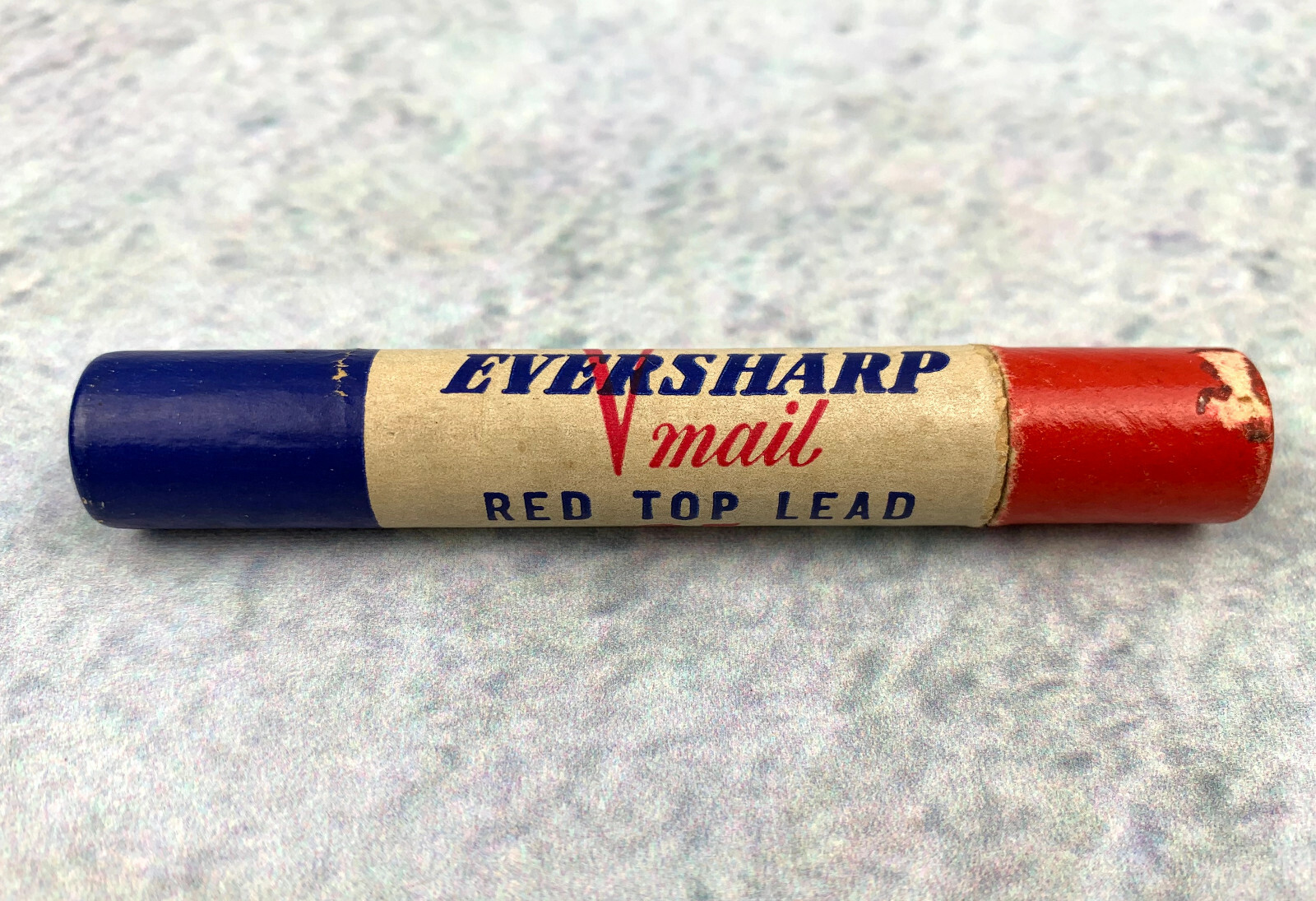 Vintage WWII Eversharp Red Top Lead V Mail 2 3/4” Thin Soft Black 0.9mm