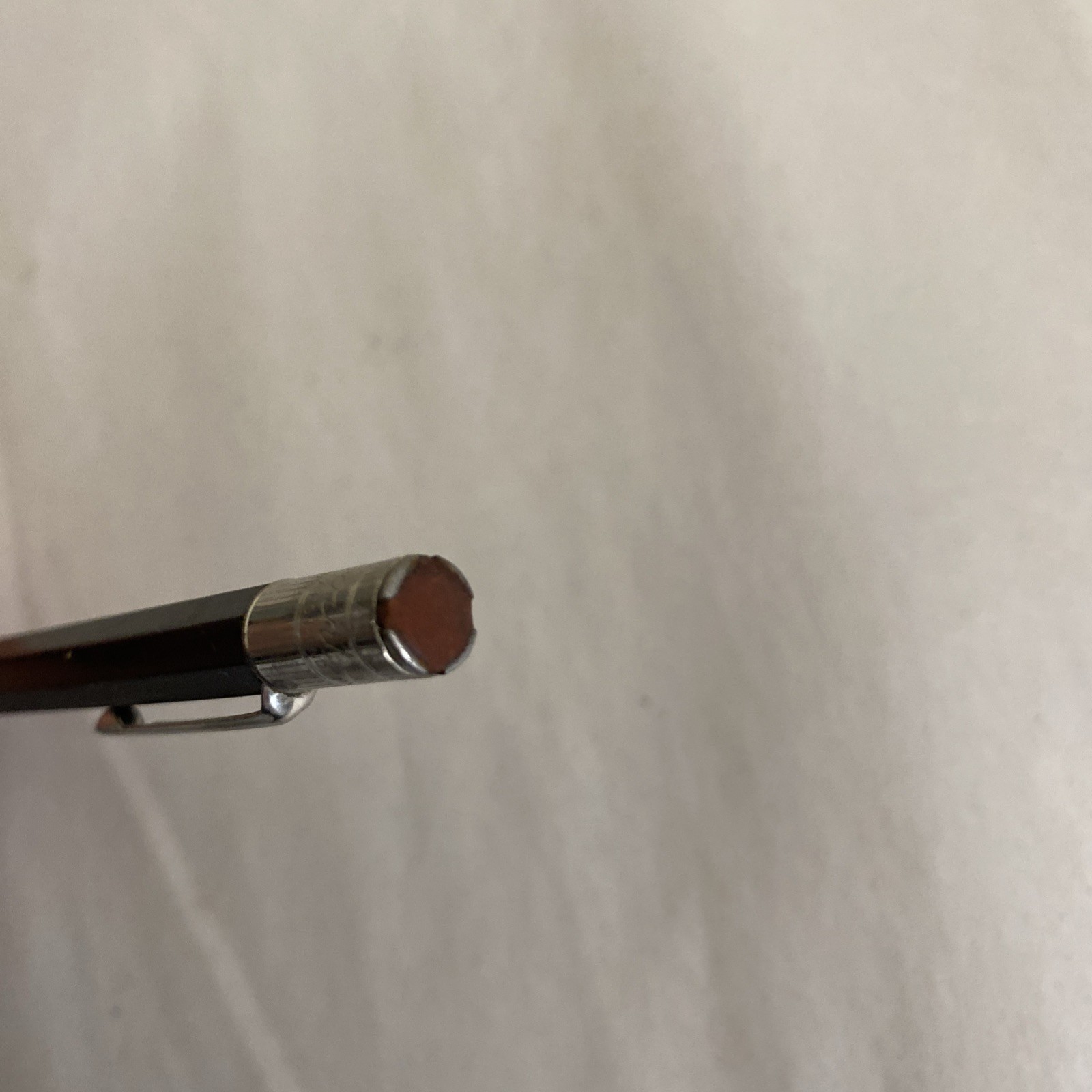 Autopoint Hex Mechanical Pencil Black, Twist-Advance 1.1mm, Worn Eraser Top