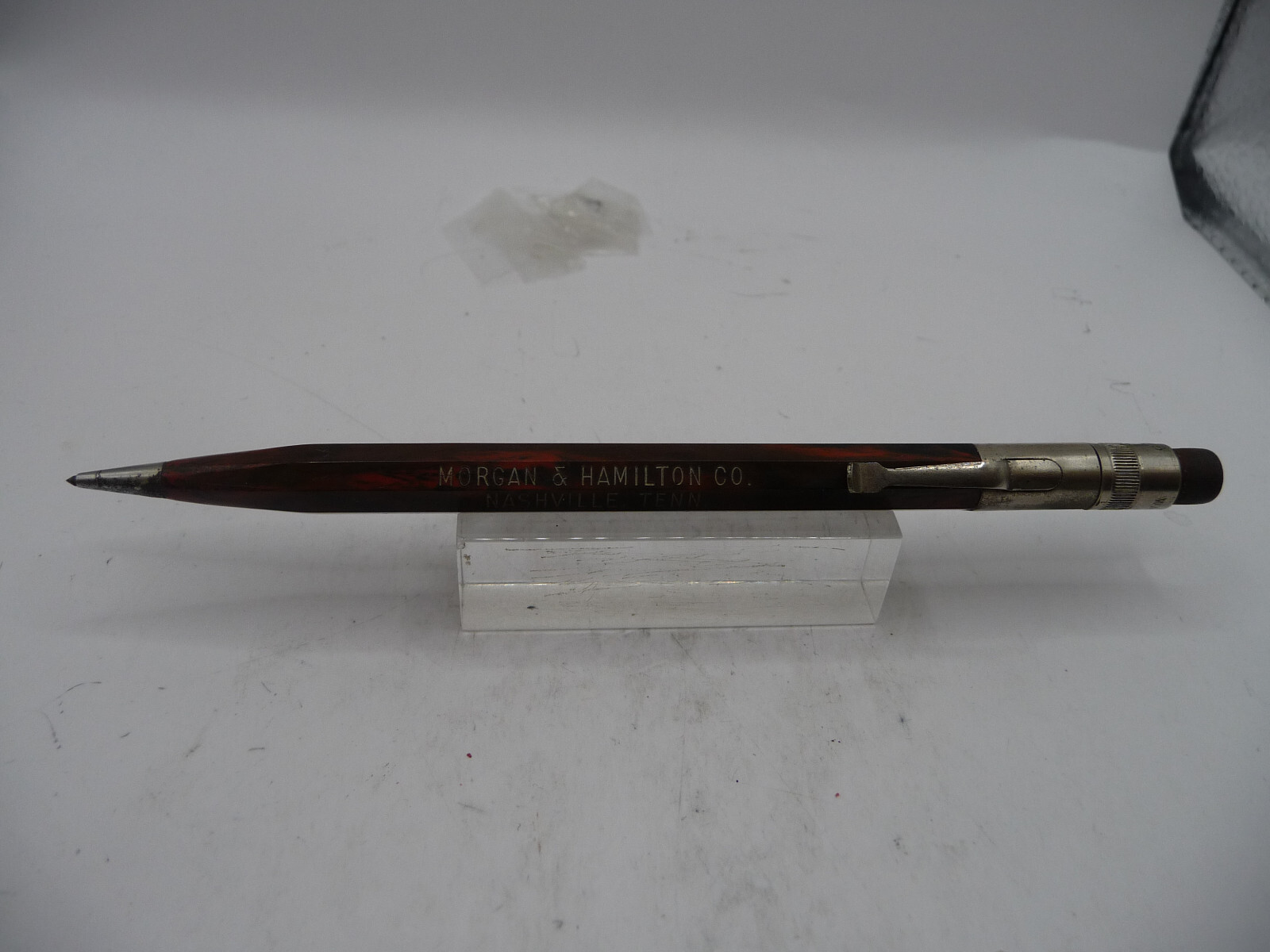 Wahl-Eversharp Vintage Woodgrain l.l mm Pencil–working—–chrome trim