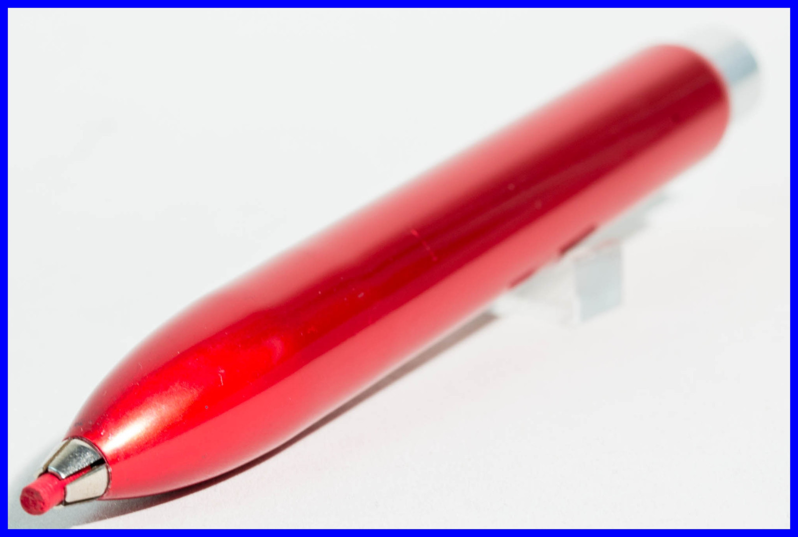 HUGE red anodized aluminium 3.5 mm lead Drafting Sketch Pencil POP ART 1960’s