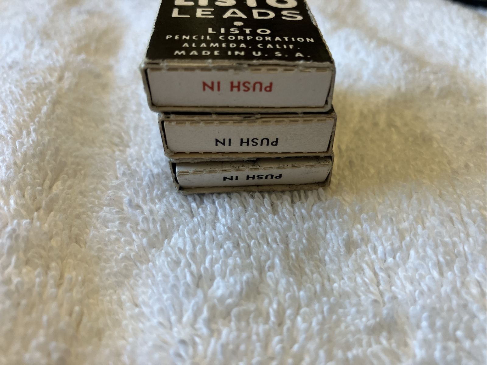 Lot of 3 Vintage Listo Leads Black No. 162 Marking Leads
