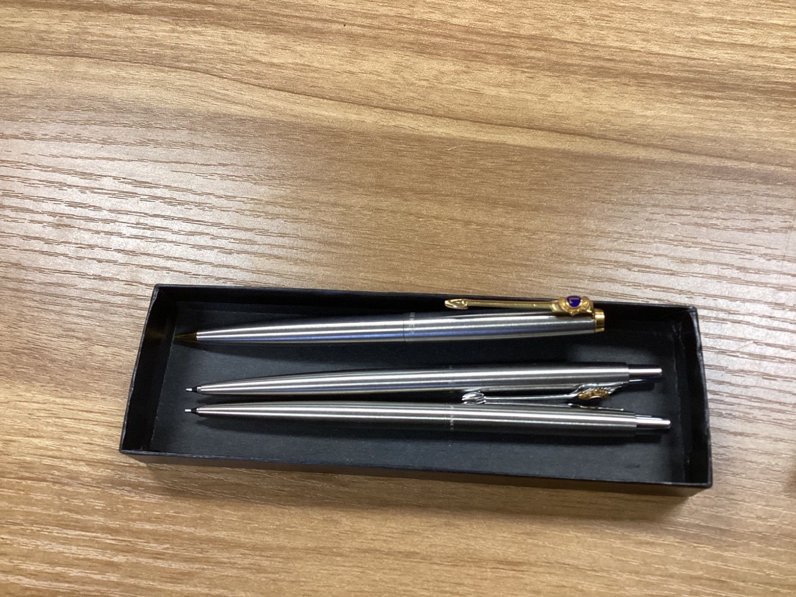 Vintage Parker Classic Flighter Stainless Pencil Set Lions Club Lot 3