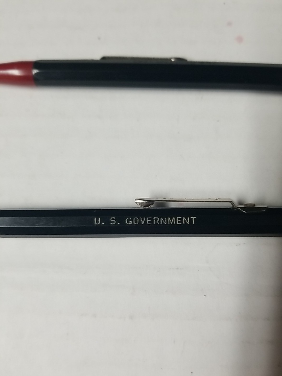 2 Vintage Autopoint Mechanical Pencils Black Red Twist Action US Government lot