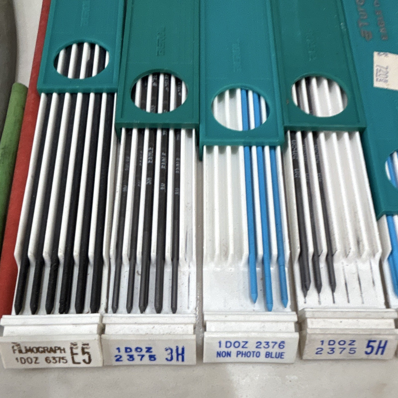 Vintage Eberhard Faber Tri-Venture Drafting Pencil Lead Lot + Rapidograph Techni