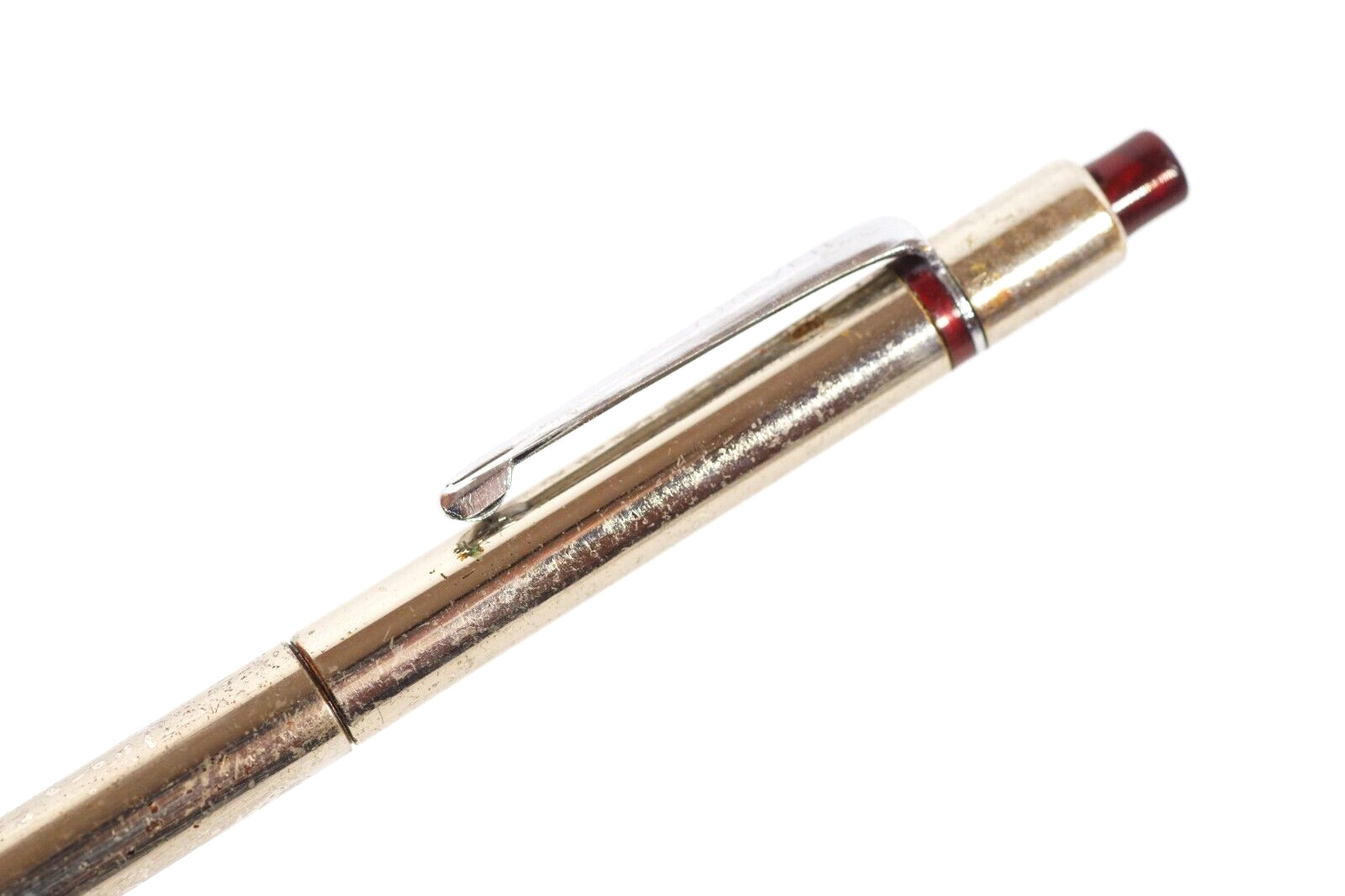 Wearever Mechanical Pencil 1950s All Chrome Maroon Back Piece Functional