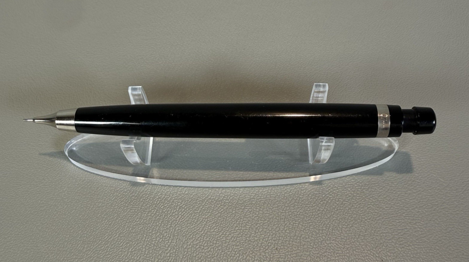 Vtg Pentel P300 Big Pencil 0.7mm Mechanical Drafting Japan Black Silver Tone
