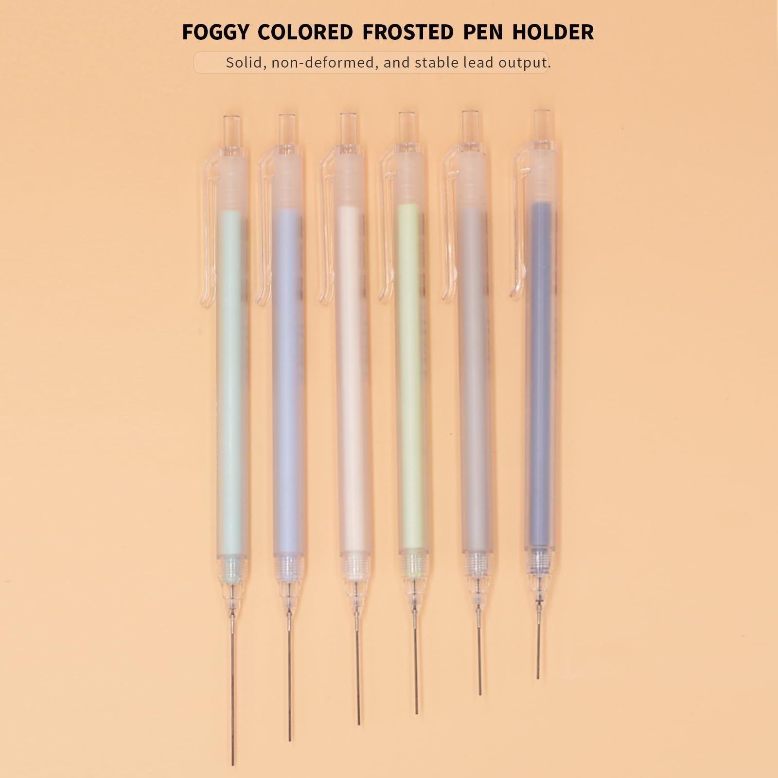 12 PCS 0.7mm Cute Pastel Mechanical Pencil Set with 1 Erasers 1 Tube HB Lead