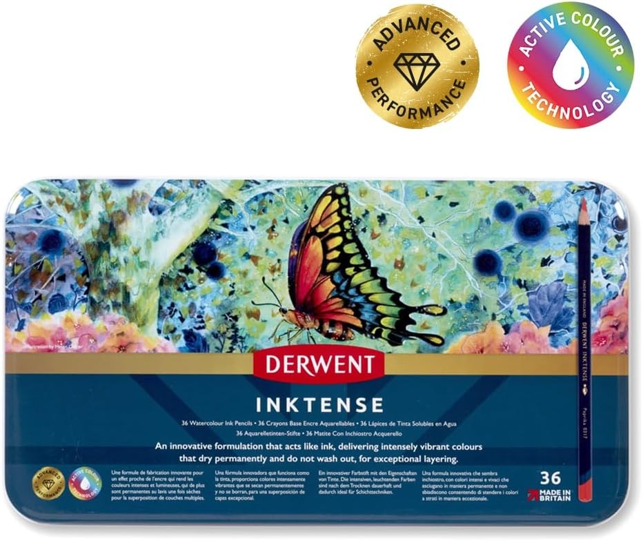 Inktense 36 Piece Water Soluble Colored Pencil 36 Count (Pack of 1), Assorted