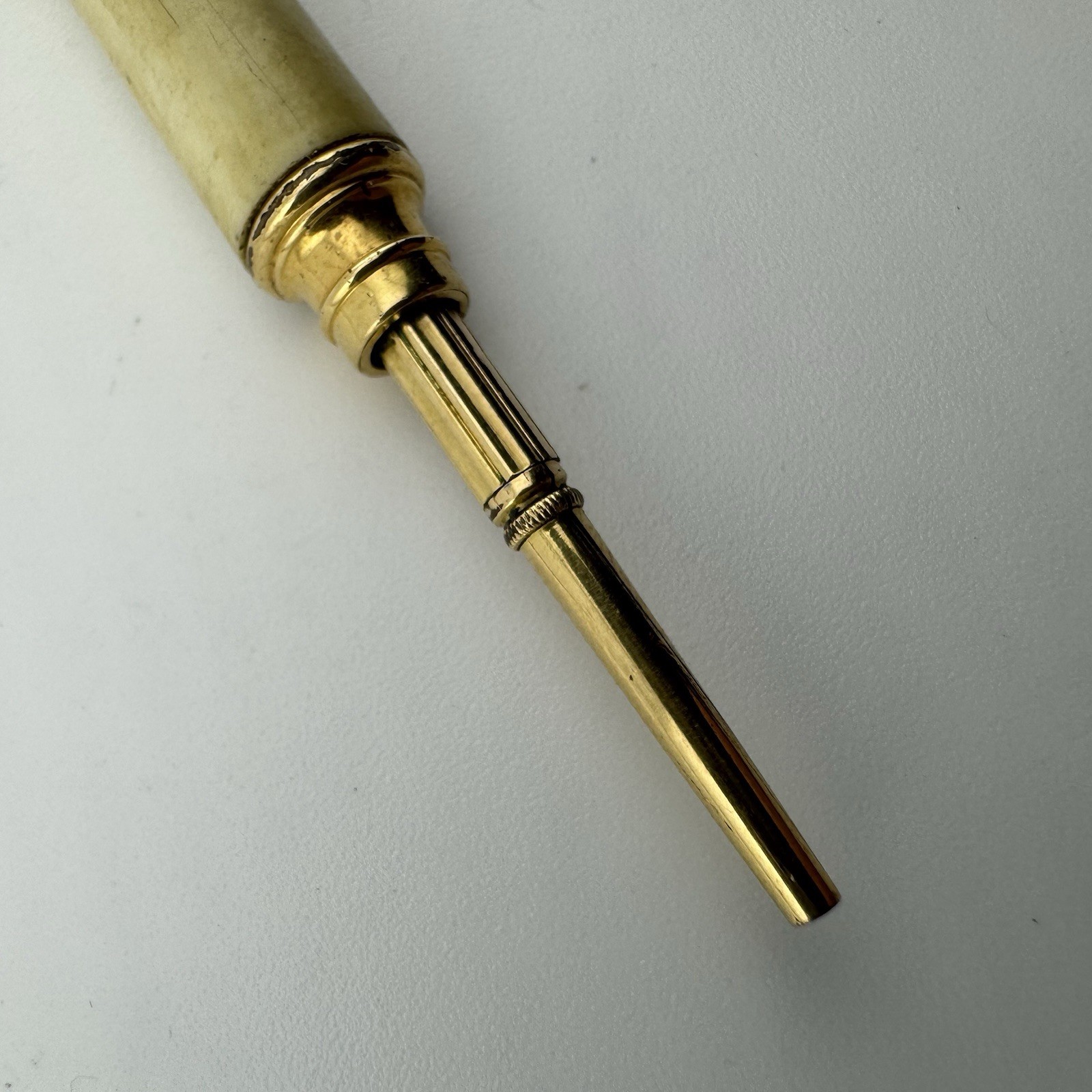 Antique Pearl & Gold Filled Retractable Mechanical Pencil Patd OCT 1771