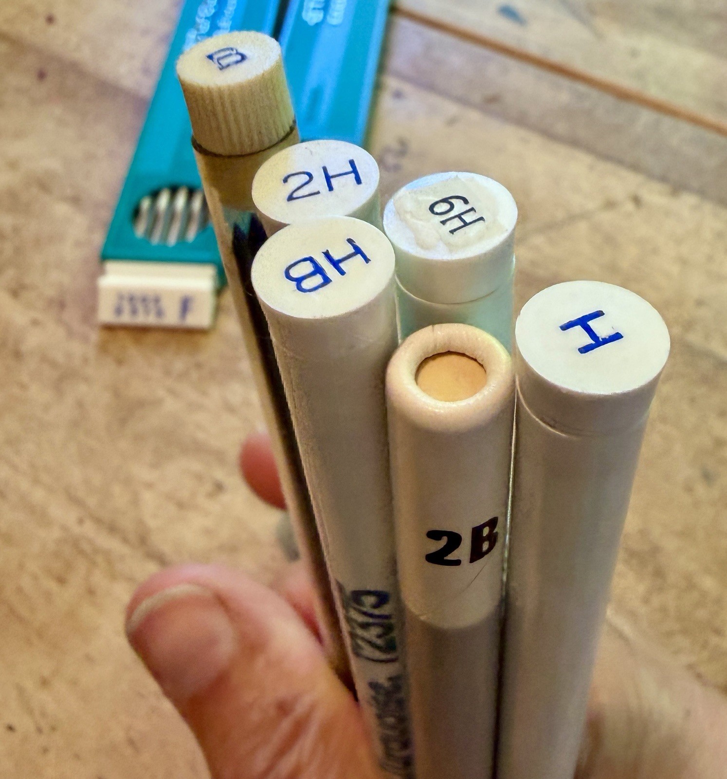 Vintage Berol Eagle Turquoise 2375 Drafting Lead Lot w/ Tubes 6H 2H H B HB F 2B