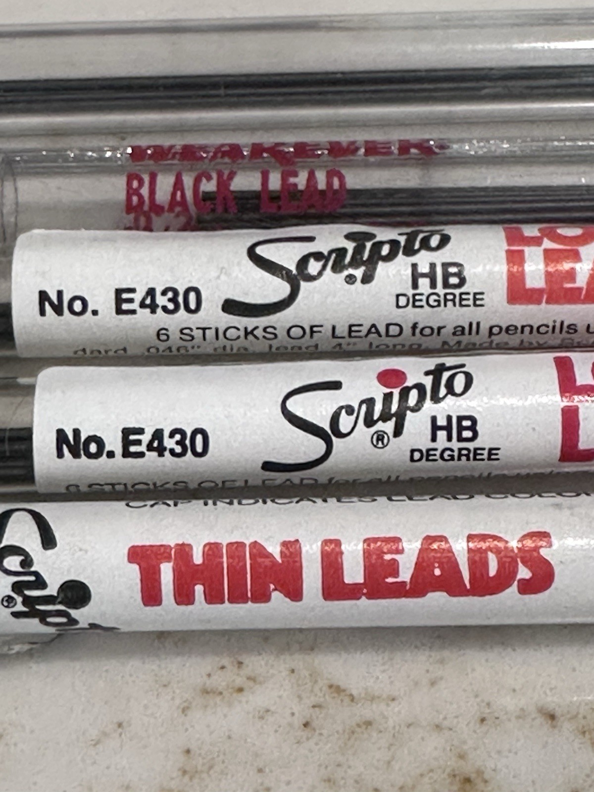 Vintage Mechanical Pencil Lead, Eraser Replacements For Scripto / Pentel